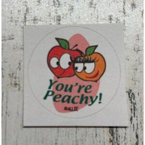 Scratch & sniff happy Allie scented Sticker Matte Single You're Peachy